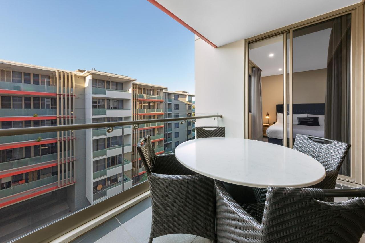 Meriton Suites North Ryde Sydney Exteriör bild Balcony of a two-bedroom apartment